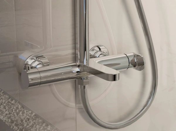 Душевая стойка Vincea Rondo VSFS-1R1CH с изливом, хром фото в интернет-магазине «Wasser-Haus.ru»