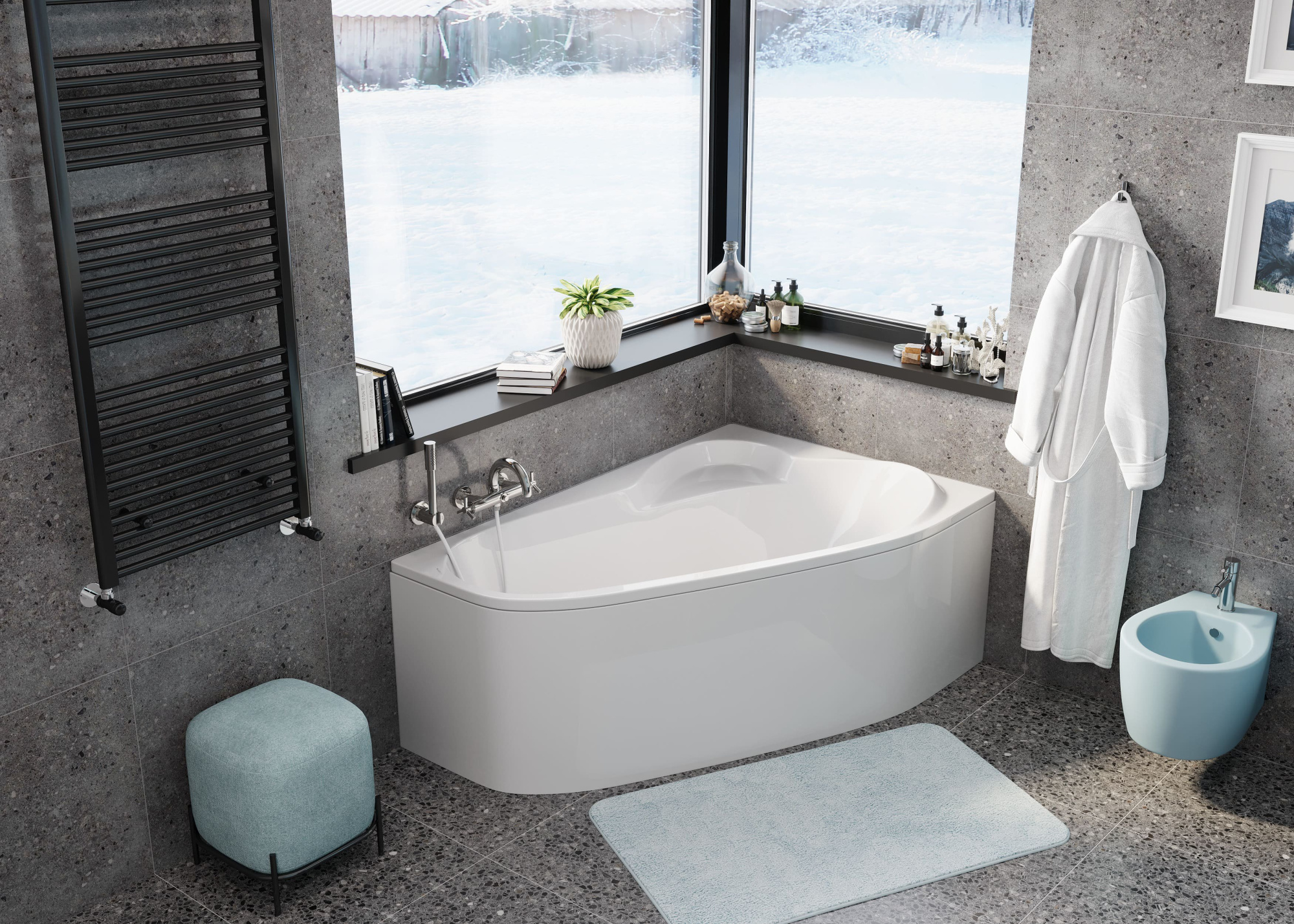 Акриловая ванна Vagnerplast Selena 160x105 R ультра белый фото в интернет-магазине «Wasser-Haus.ru»