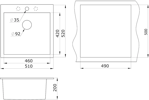 Комплект Мойка кухонная Paulmark Praktisch PM105152-BL черный + Смеситель Domaci Равенна DCB 7015 черный фото в интернет-магазине «Wasser-Haus.ru»