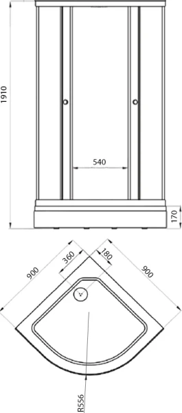 Душевой уголок Triton Стандарт Щ0000061805 90х90 Б фото в интернет-магазине «Wasser-Haus.ru»