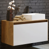 Мебель для ванной Aqwella 5 stars Mobi 100 дуб балтийский, белая фото в интернет-магазине «Wasser-Haus.ru»