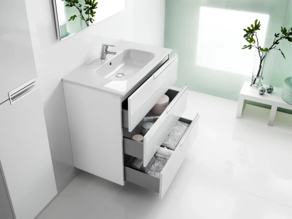 Тумба с раковиной Roca Victoria Nord Ice Edition 80 белая глянцевая фото в интернет-магазине «Wasser-Haus.ru»