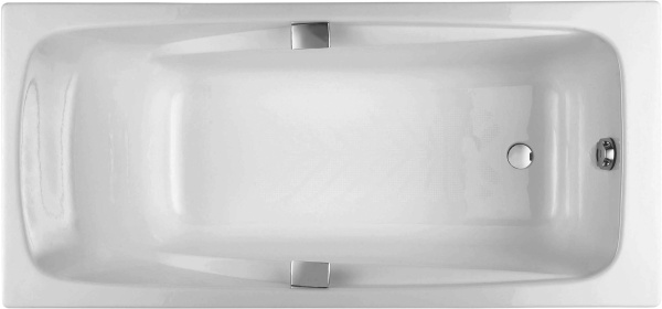 Чугунная ванна Jacob Delafon Repos 180x85, с ручками + ножки и слив-перелив фото в интернет-магазине «Wasser-Haus.ru»