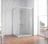 Душевой уголок Vegas Glass ZP+ZPV 110*100 07 01 профиль матовый хром, стекло прозрачное фото в интернет-магазине «Wasser-Haus.ru»