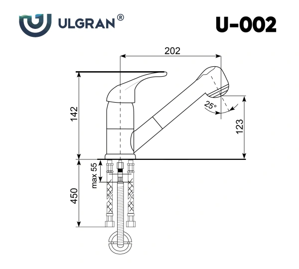 Смеситель для кухни Ulgran U-002-341 ультра-белый фото в интернет-магазине «Wasser-Haus.ru»