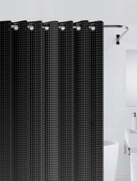 Штора для ванной Bath Plus 3D NFD-3D-black фото в интернет-магазине «Wasser-Haus.ru»