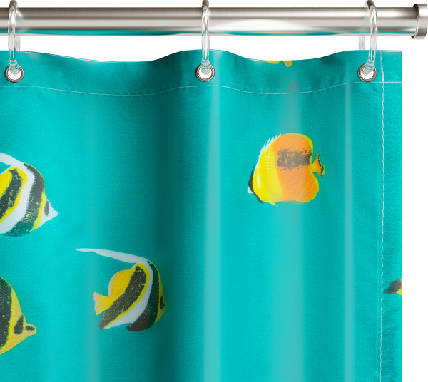 Штора для ванной Fora PH77 180х180 см, полосатые рыбки фото в интернет-магазине «Wasser-Haus.ru»