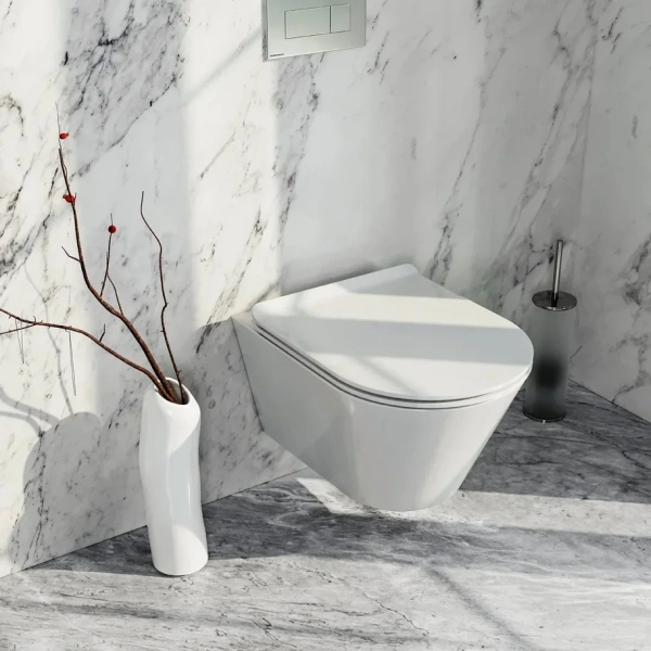 Унитаз подвесной Kerama Marazzi Plaza Modern PLMR.wc.02 безободковый, с микролифтом фото в интернет-магазине «Wasser-Haus.ru»