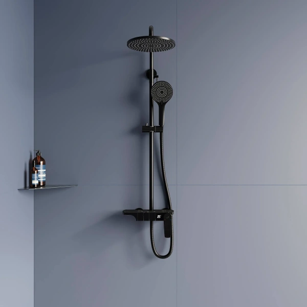 Душевая стойка RGW Shower Panels SP-33B матовый черный фото в интернет-магазине «Wasser-Haus.ru»
