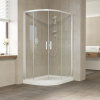 Душевой уголок Vegas Glass ZS-F 120*110 01 01 профиль белый, стекло прозрачное фото в интернет-магазине «Wasser-Haus.ru»