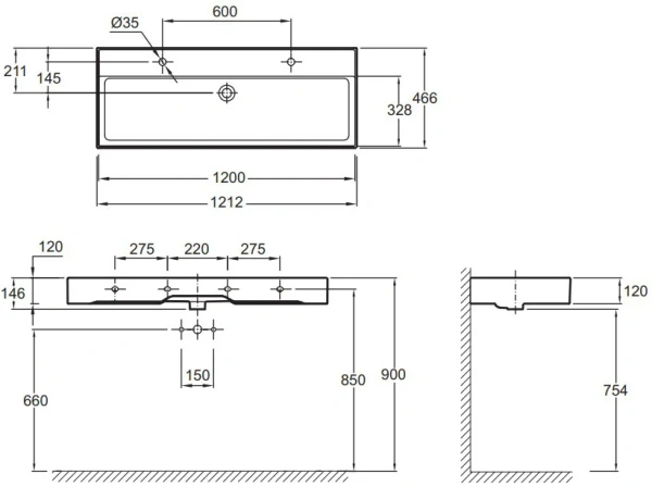 Раковина Jacob Delafon Vivienne EXBK112-NGM 120 см фото в интернет-магазине «Wasser-Haus.ru»