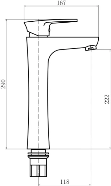 Смеситель для раковины Plstart PL3005-17 графит фото в интернет-магазине «Wasser-Haus.ru»