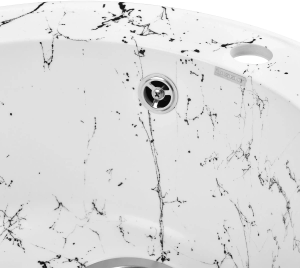 Мойка кухонная Wisent WA05-12 мрамор бело-черный фото в интернет-магазине «Wasser-Haus.ru»