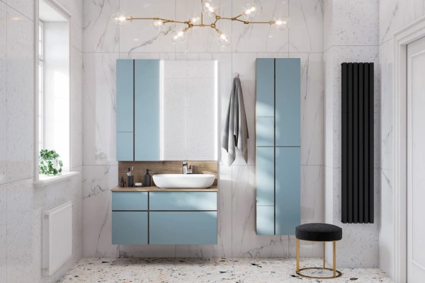Шкаф AQUATON Мишель 43 дуб рустикальный, фьорд фото в интернет-магазине «Wasser-Haus.ru»