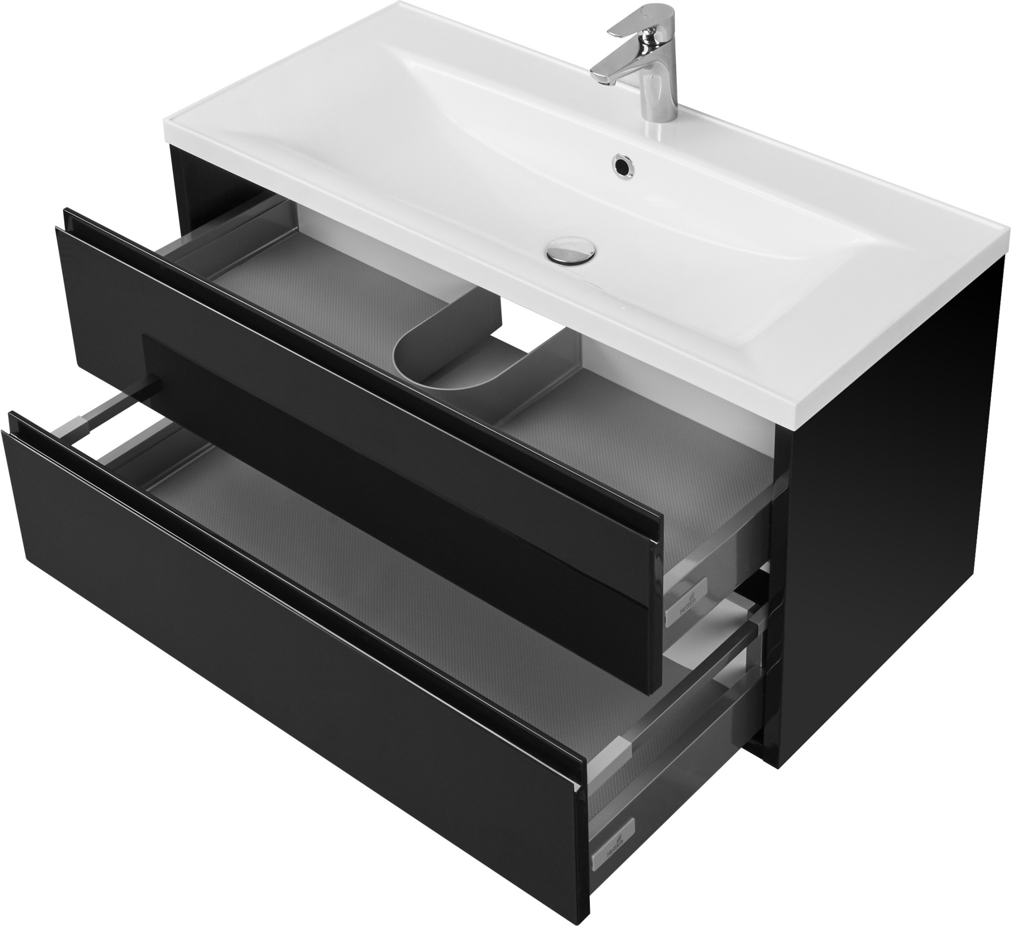 Мебель для ванной Акватон Римини New 80 черная фото в интернет-магазине «Wasser-Haus.ru»