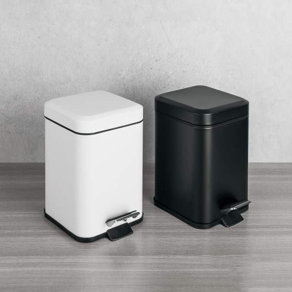 Мусорное ведро Colombo Design Black&White B9210.NM фото в интернет-магазине «Wasser-Haus.ru»