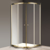 Душевой уголок Cezares Giubileo-R2-100 прозрачное стекло, золото фото в интернет-магазине «Wasser-Haus.ru»