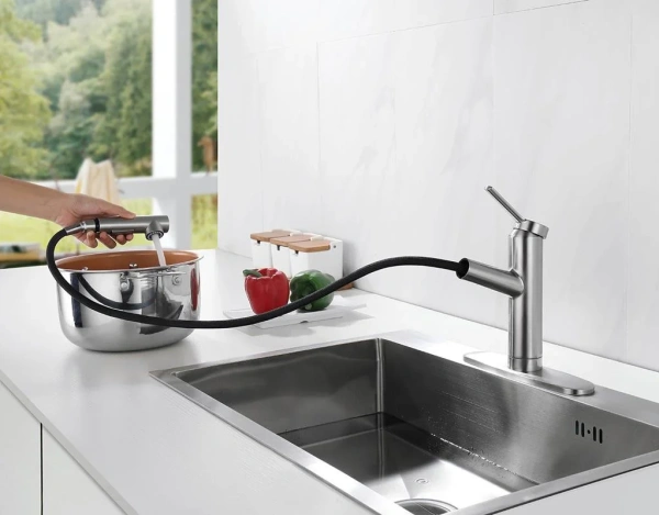 Смеситель для кухни Emar PVD ЕС - 3012 сатин фото в интернет-магазине «Wasser-Haus.ru»