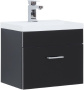 Мебель для ванной Aquanet Верона 50 подвесная, черная фото в интернет-магазине «Wasser-Haus.ru»