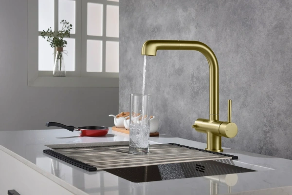 Смеситель для кухни Timo Saona 2346/17FL золото матовое фото в интернет-магазине «Wasser-Haus.ru»