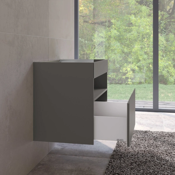 Тумба с раковиной Keuco Stageline 32862 80 см, инокс матовый фото в интернет-магазине «Wasser-Haus.ru»
