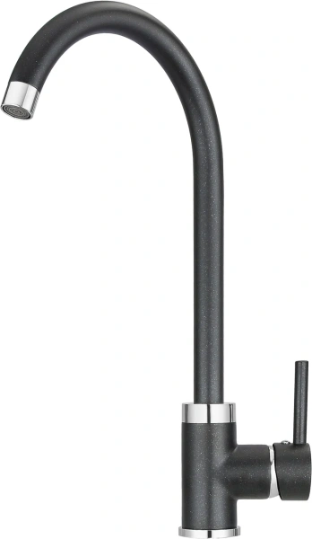 Комплект Мойка кухонная Granula Kitchen Space KS-6003 шварц + Смеситель GR-2125 шварц фото в интернет-магазине «Wasser-Haus.ru»