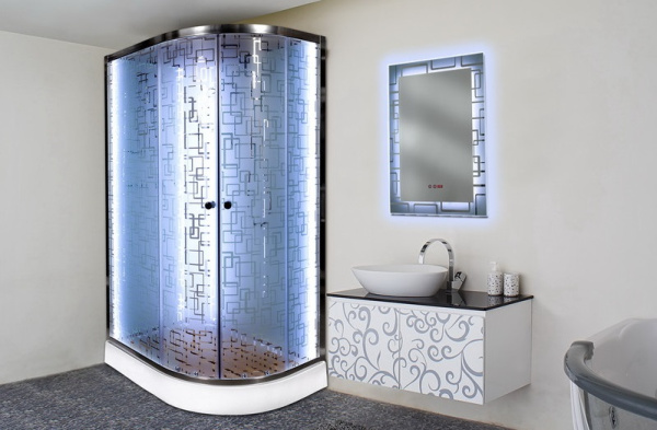 Душевая кабина DTO Em EM1512 L/R N LED 120 x 80 см, без крыши, с Led подсветкой фото в интернет-магазине «Wasser-Haus.ru»