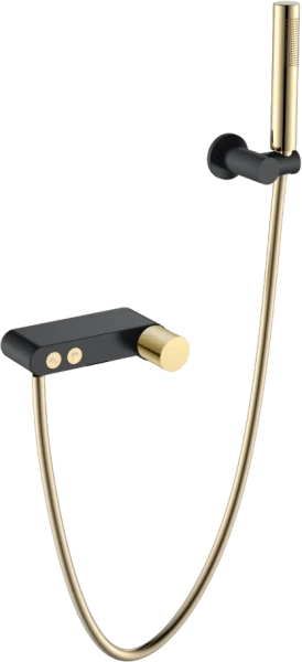 Смеситель для ванны с душем Boheme Stick 123-BG.2 black touch gold фото в интернет-магазине «Wasser-Haus.ru»