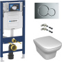 Комплект Унитаз подвесной Jacob Delafon Vox EDM102-00 с микролифтом + Инсталляция Geberit Duofix UP 320 111.300.00.5 с кнопкой смыва хром + Комплект крепления для инсталляций фото в интернет-магазине «Wasser-Haus.ru»