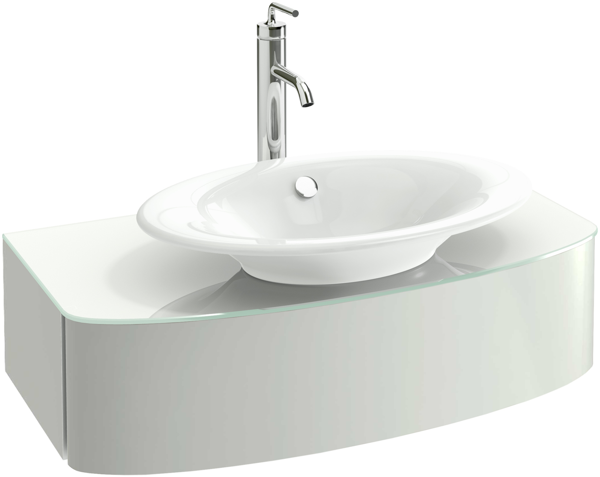 Мебель для ванной Jacob Delafon Presquile 85 белый лак фото в интернет-магазине «Wasser-Haus.ru»