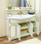 Мебель для ванной Sanflor Каир 120 белая, золотая патина фото в интернет-магазине «Wasser-Haus.ru»