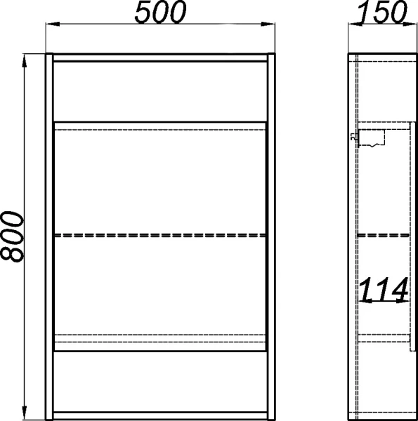 Зеркало-шкаф Aqwella City 50 дуб балтийский фото в интернет-магазине «Wasser-Haus.ru»