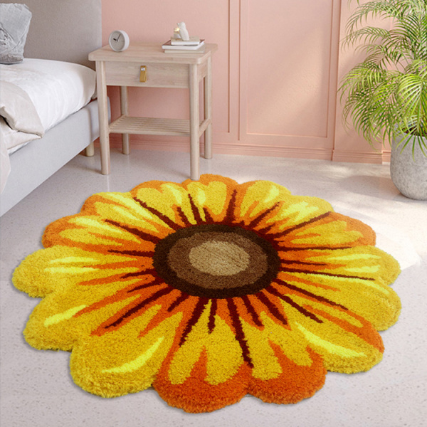 Коврик Carnation Home Fashions Gerbera Flower Yellow 65 см фото в интернет-магазине «Wasser-Haus.ru»