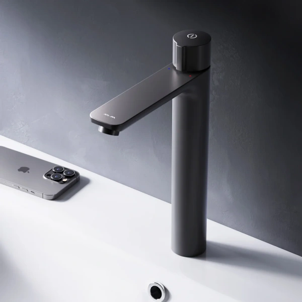 Смеситель для раковины AM.PM X-Joy TouchReel F85A92522 черный фото в интернет-магазине «Wasser-Haus.ru»