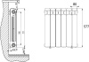 Радиатор биметаллический Rifar Monolit Ventil 500 4 секции левое подключение фото в интернет-магазине «Wasser-Haus.ru»