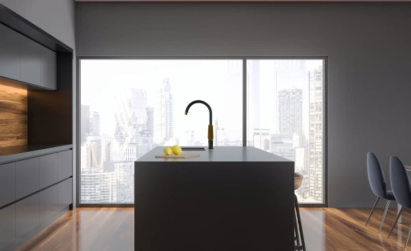 Смеситель для кухни Lemark Bronx LM3705BLR черный/золото фото в интернет-магазине «Wasser-Haus.ru»