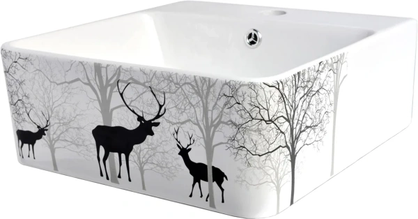 Раковина Bronze de Luxe Deer 1060BD черная фото в интернет-магазине «Wasser-Haus.ru»