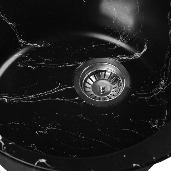 Мойка кухонная Wisent WA04-11 мрамор черно-белый фото в интернет-магазине «Wasser-Haus.ru»