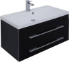 Мебель для ванной Aquanet Верона 90 подвесная черная фото в интернет-магазине «Wasser-Haus.ru»