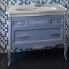 Мебель для ванной ASB-Woodline Модерн 105 рошфор, белая патина фото в интернет-магазине «Wasser-Haus.ru»