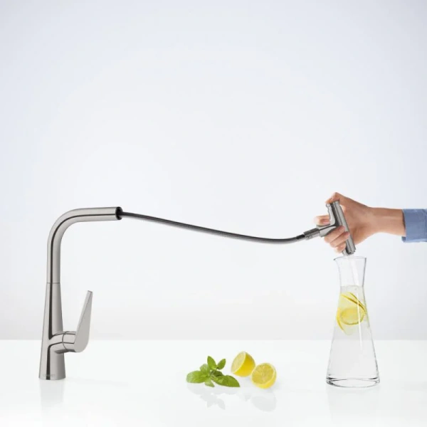 Смеситель для кухни Hansgrohe Talis Select M51 72826800 сталь фото в интернет-магазине «Wasser-Haus.ru»