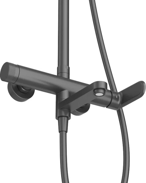 Душевая стойка Cezares Stylus STYLUS-CVD-NOP, со смесителем и изливом, матовый черный фото в интернет-магазине «Wasser-Haus.ru»