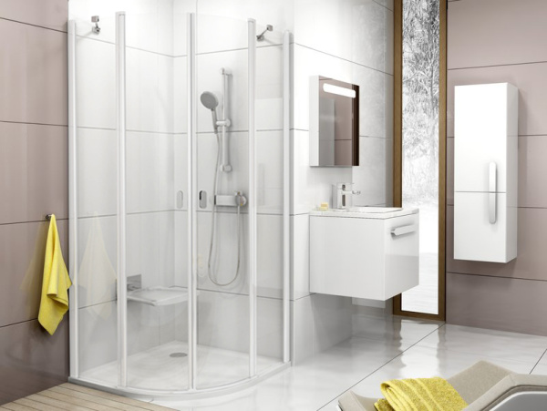 Душевой уголок Ravak CSKK4-90 Transparent, профиль белый фото в интернет-магазине «Wasser-Haus.ru»