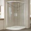 Душевой уголок Vegas Glass ZS-F 120*110 01 01 профиль белый, стекло прозрачное фото в интернет-магазине «Wasser-Haus.ru»