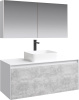 Мебель для ванной Aqwella 5 stars Mobi 120 белая, бетон светлый фото в интернет-магазине «Wasser-Haus.ru»