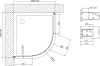 Душевой уголок Vegas Glass ZS-F 120*110 08 01 профиль глянцевый хром, стекло прозрачное фото в интернет-магазине «Wasser-Haus.ru»