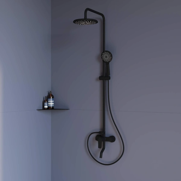 Душевая стойка RGW Shower Panels SP-25B матовый черный фото в интернет-магазине «Wasser-Haus.ru»