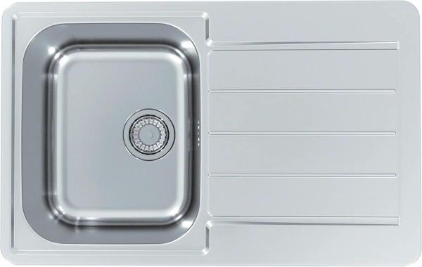 Комплект Мойка кухонная Alveus Line Max 80 сталь + Смеситель Siros 1132901 брашированная сталь фото в интернет-магазине «Wasser-Haus.ru»