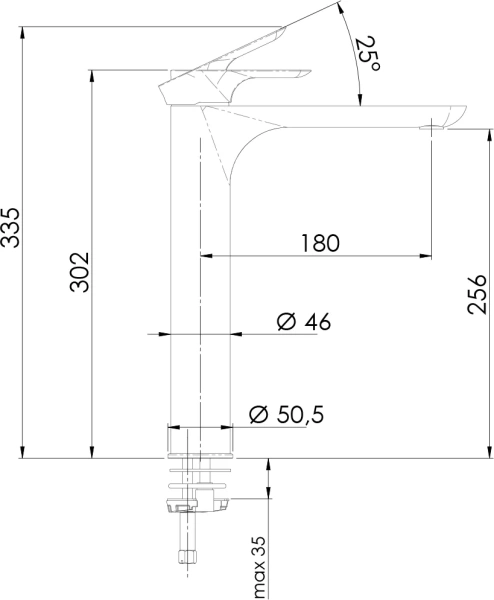Смеситель для раковины Remer Infinity I11L фото в интернет-магазине «Wasser-Haus.ru»