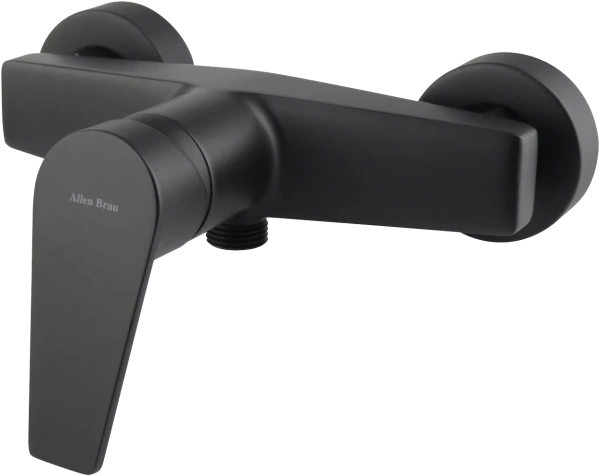 Душевой комплект Смеситель для душа Allen Brau Eclipse 5.E1004-31 матовый черный + Гарнитур 5.E1005-31 черный фото в интернет-магазине «Wasser-Haus.ru»